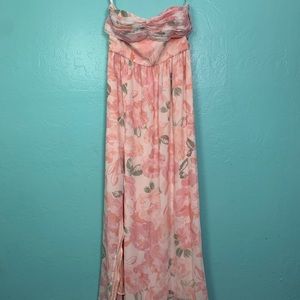 Plum pretty sugar maxi floral tube top dress